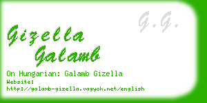 gizella galamb business card